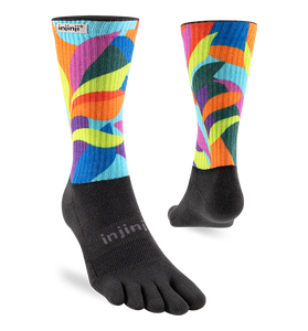 INJINJI Trail Midweight Mini-Crew Socks – Verdure Spectrum