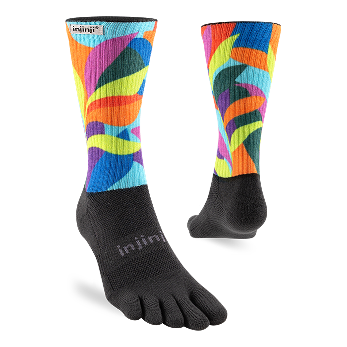 INJINJI Trail Midweight Mini-Crew Socks – Verdure Spectrum