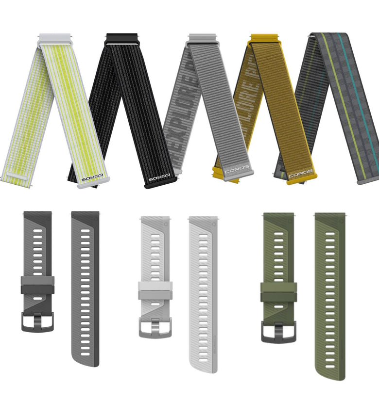 COROS BANDS (22m) - Nylon  & Silicon Bands